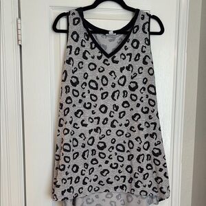 LuLaRoe Gray and Black Boxy Tank Top